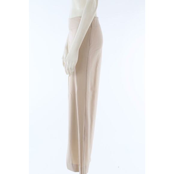 VANESSA PALMER Beige Cut Out Double Slit Wide Leg Pants Size 4 - Picture 9 of 12